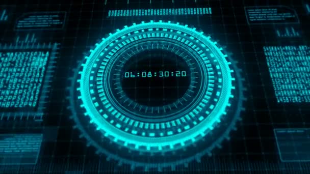 高科技 Hud 数字显示全息背景 — 图库视频影像