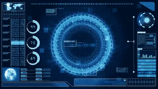 Hi-tech numérique pour l'interface d'arrière-plan tête haute affichage des informations holographiques et de l'image de la Terre fournies par Nasa 
