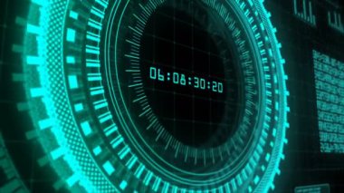 Yüksek teknoloji Hud dijital ekran holografik arka plan