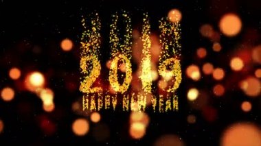 Yeni yıl 2019 animasyon. Yeni yıl olay, arkadaş parti ve diğer olay için en iyi.