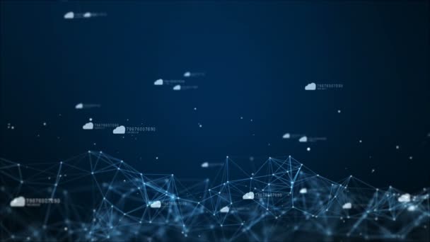 Cloud Technologie Síťových Připojení — Stock video