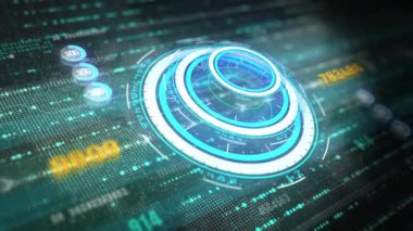 Yüksek teknoloji Hud dijital ekran holografik arka plan