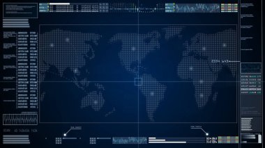 Fütüristik kullanıcı int ile teknoloji iletişimi ve bağlantısı