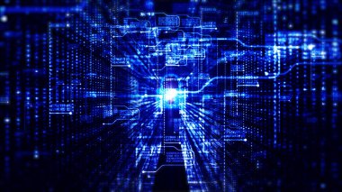 Hi-Tech dijital güvenlik ve Teknoloji Ağ Veri ve Communi