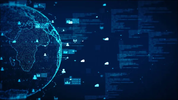 Digital Technology Network Data i komunikacja koncepcja Abstra — Zdjęcie stockowe