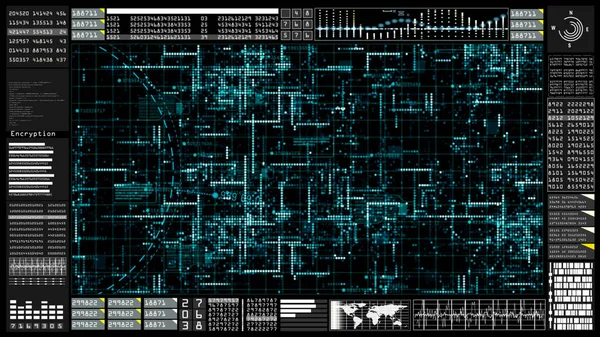 Hi-Tech digital technology communication and connection with Fut