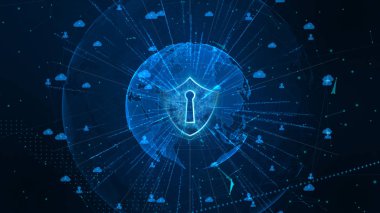 Shield Icon Secure Global Network , Siber Güvenlik ve Protec