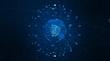 Shield Icon Secure Global Network , Siber Güvenlik ve Protec
