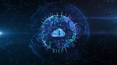 Güvenli Veri Ağı Dijital Bulut Bilgi İşlem Siber Güvenlik Conce