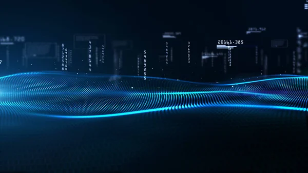 Ondes de particules numériques et données numériques, Cyberespace numérique Retour — Photo