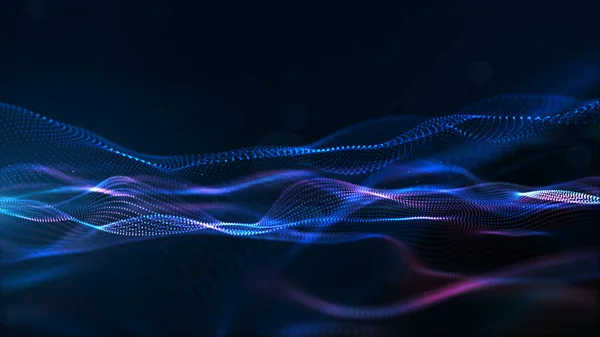 Dijital Parçacıklar Dalga, Dijital Cyberspace Arka Plan