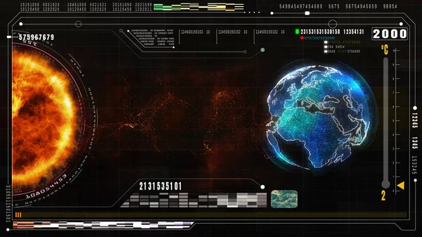 Hi-Tech цифрові дані та інформаційний фон. глобальне потепління — стокове фото
