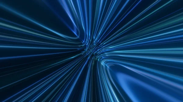 Absztrakt Technológia Geometriai Vonal Kanyar Futurisztikus Digitális Kék Szín Háttér — Stock Fotó