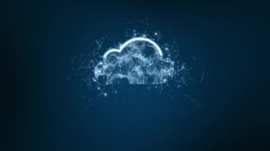 Dijital Bulut Hesaplama, Siber Güvenlik, Dijital Veri Ağı Koruma, Gelecekteki Teknoloji Dijital Veri Ağı Bağlantısı Arkaplan Konsepti.