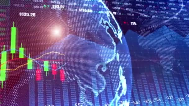 Dijital Borsa Veya Finans Yatırımı Için Uygun Önx Ticaret Grafiği — Stok video
