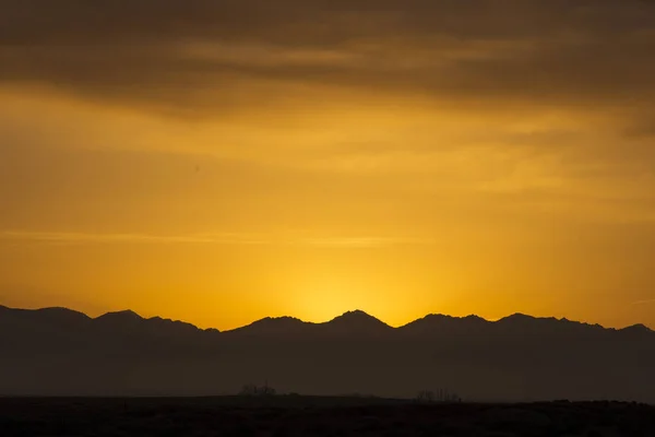 Sunrise in the mountains.Helan mountain, Inner Mongolia, China