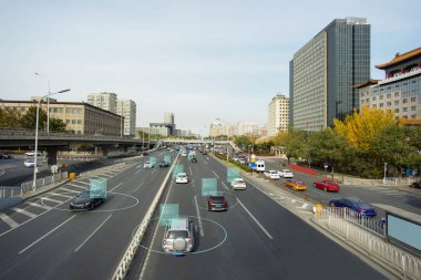 Akıllı araç teknolojisi konsepti