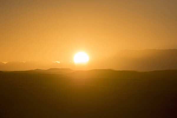 Beautiful morning glow on Helan peak