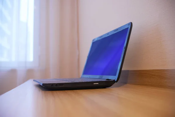 Closeup Laptop Está Mesa — Fotografia de Stock