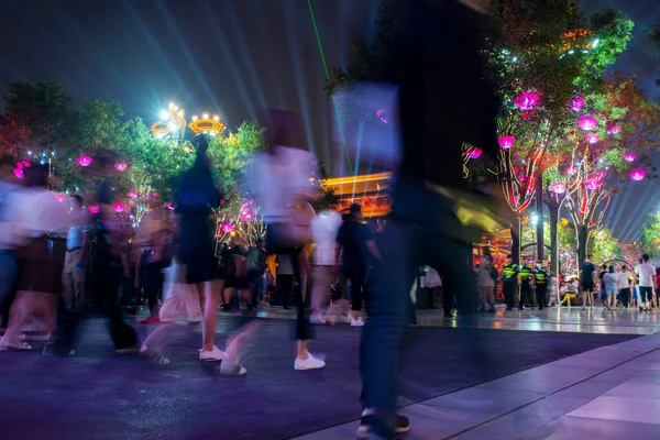 Crowds Visiting City Never Sleeps Attraction Datang Shaanxi Province Xian — Stock Photo, Image