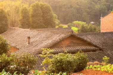 Güneybatı Çin 'deki kırsal manzara