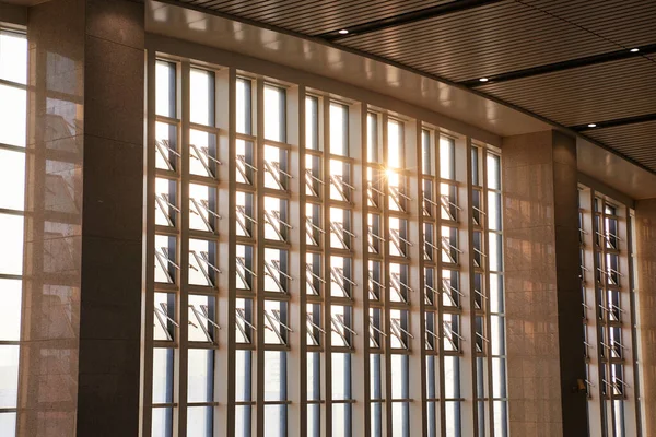 Sunlight Filtered Window Yibin Railway Station Sichuan Province — Stock Photo, Image