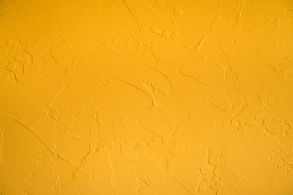 Amarelo Parede Rebocada Textura Fundo — Fotografia de Stock