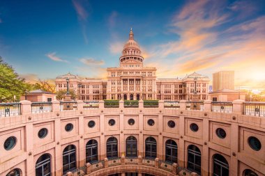 Texas state capitol building in Austin clipart