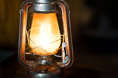 Old antique kerosene lantern lamp clipart