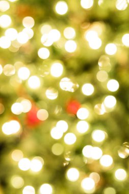 Defocussed neşeli Noel ağacı ışıkları