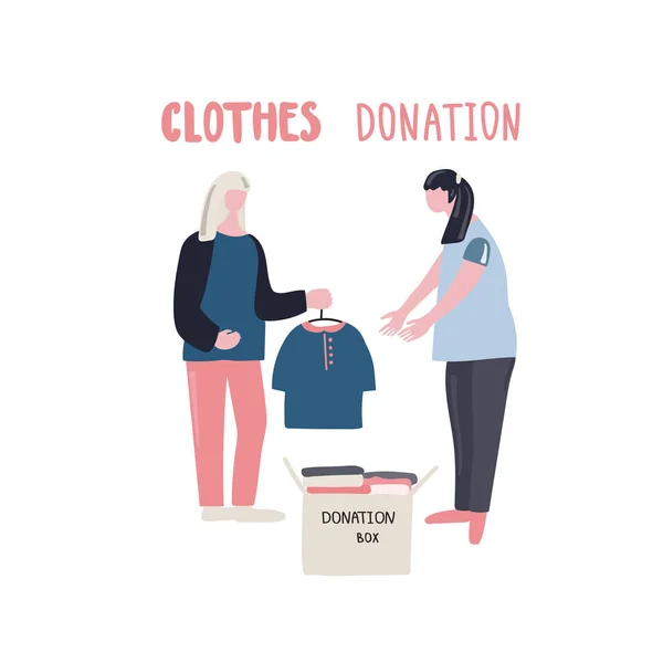 Kız başka bir kıza giysi bağışladı.