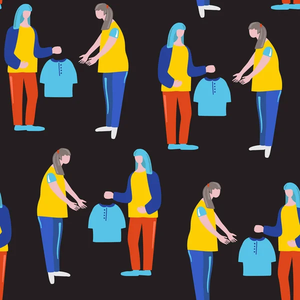 Kız başka bir kıza giysi bağışladı.