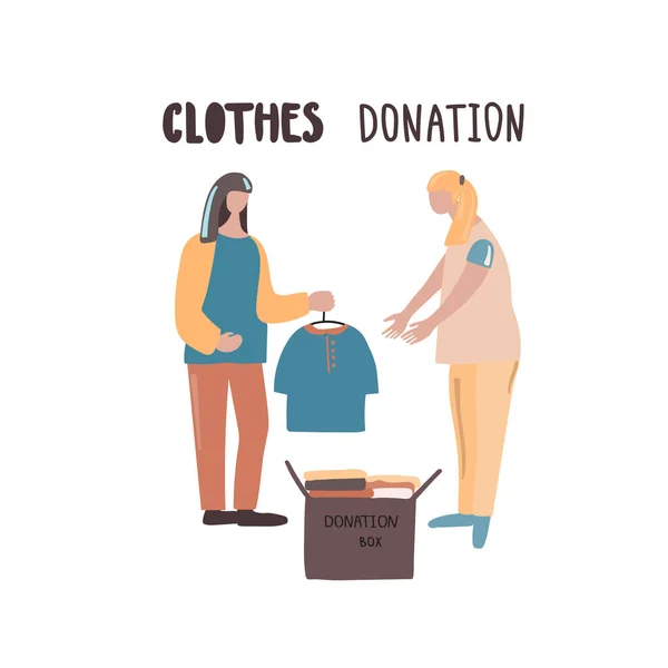 Kız başka bir kıza giysi bağışladı.