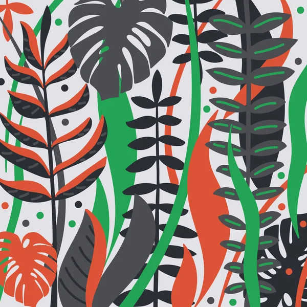 El çizimi çiçek deseni. Egzotik soyut vektör arkaplanı.