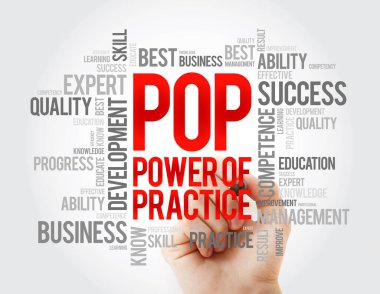 POP - Pratik kelime bulutu, iş konsepti geçmişi