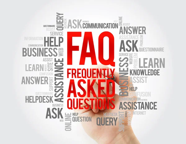 FAQ - Frequently Asked Questions word cloud, business concept background