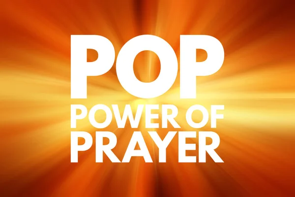Pop Power Prayer Acronim Tło Koncepcyjne — Zdjęcie stockowe