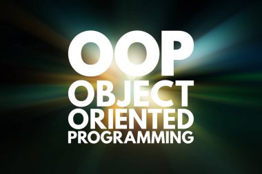 OOP - Nesne yönelimli programlama kısaltması, teknoloji kavramı arka planı