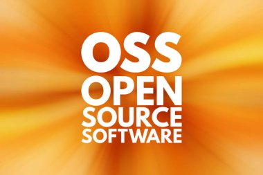 OSS - Açık kaynak yazılım kısaltması, teknoloji kavramı arka planı