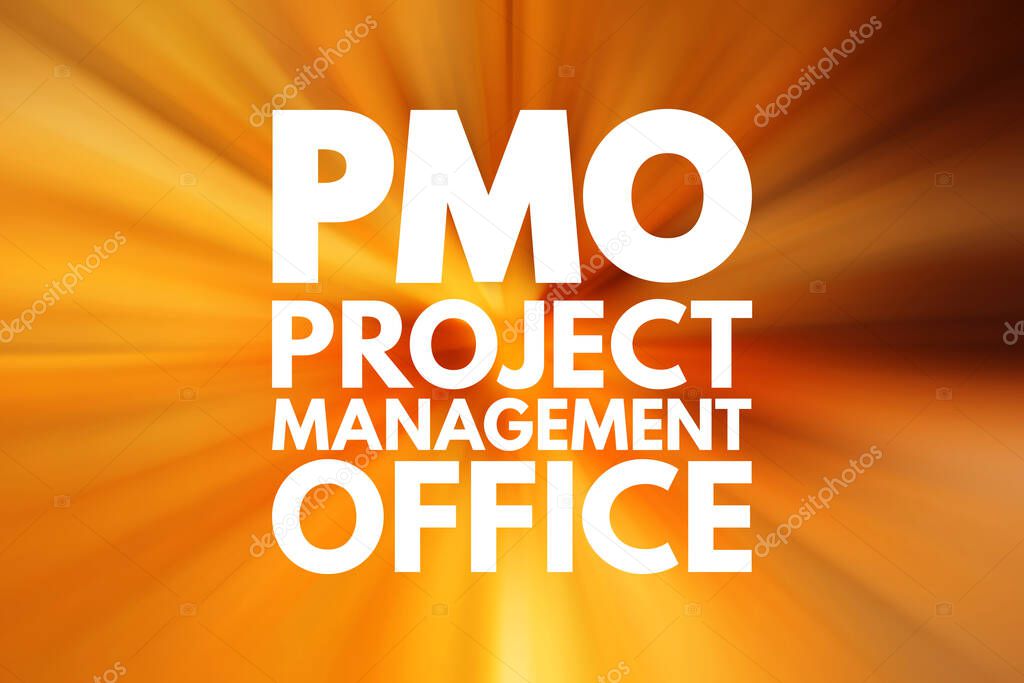 PMO - Project Management Office acronym, business concept background