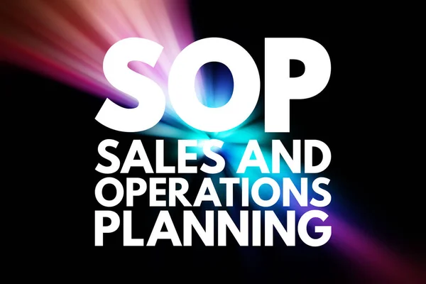 Sop Akronim Planowania Sprzedaży Operacji Kontekst Koncepcji Biznesowej — Zdjęcie stockowe