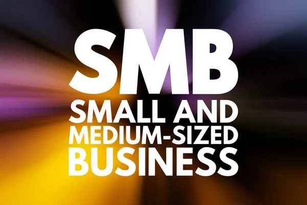 Smb 中小型企业首字母缩略词 商业概念背景 — 图库照片