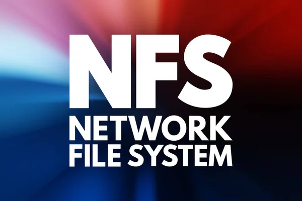 Nfs Acronyme Système Fichiers Réseau Arrière Plan Concept Technologique — Photo
