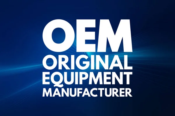 Oem Original Equipment Manufacturer Acronym Business Concept Background — Stock Photo, Image