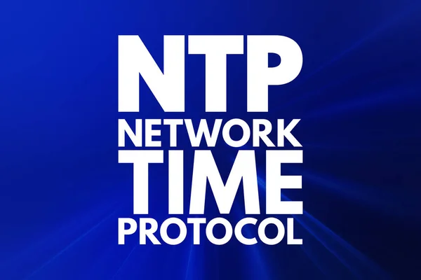 Ntp Network Time Protocol Acronyme Technologie Concept Arrière Plan — Photo