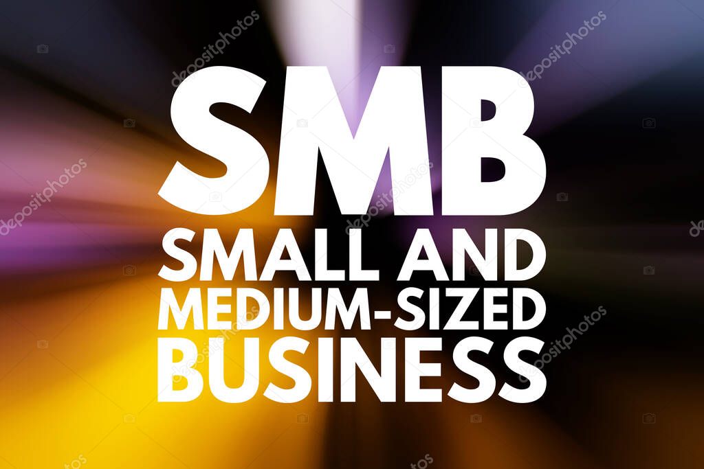 SMB - Small and Medium-Sized Business acronym, business concept background