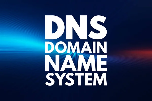 DNS - Domain Name System acronym, technology concept background