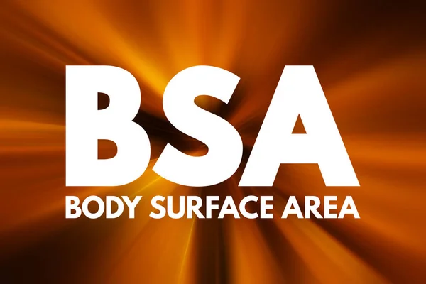 BSA - Body Surface Area acronym, medical concept background