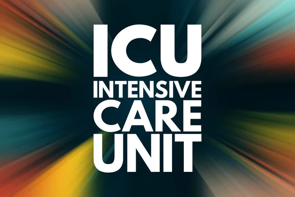 Icu Intensive Care Unit Acronym — стокове фото