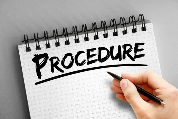 Procedure Text Business Concept Background — Stock Photo, Image